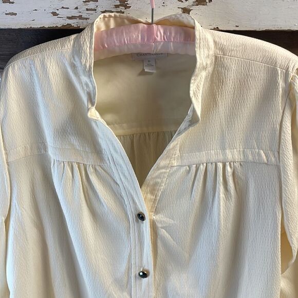 Charter Club Ladies Button-Down Shirt Long-Sleeve , Ivory, Size 16 - Picture 2 of 7